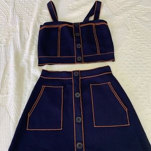Sandro skirt and crop top set